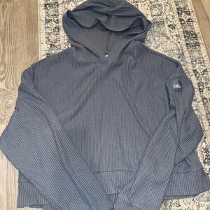 ALO Yoga blue/grey muse hoodie